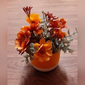 Ceramic Ashland Early Fall Debut d'automne Floral Decoration - EUC